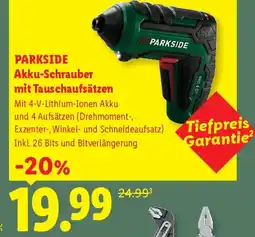Lidl Parkside Akku-Schrauber mit Tauschaufsätzen Angebot