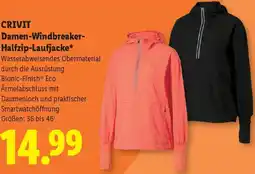 Lidl Crivit Damen-Windbreaker- Halfzip-Laufjacke Angebot