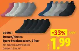 Lidl CRIVIT Damen/Herren Sport-Sneakersocken Angebot