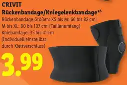 Lidl Crivit Rückenbandage/Kniegelenkbandage Angebot
