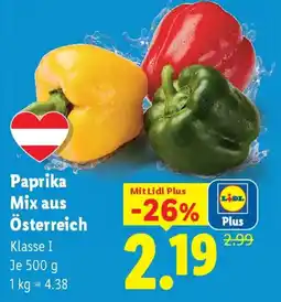 Lidl Paprika Mix aus Österreich Klasse I Angebot