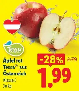 Lidl Äpfel rot Tessa aus Österreich Klasse I Angebot