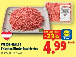 Lidl Wiesentaler Frisches Rinderfaschiertes Angebot