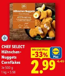 Lidl Chef select Hähnchen- Nuggets Cornflakes Angebot