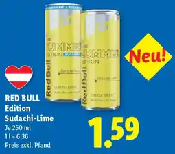 Lidl Red bull edition sudachi-lime Angebot