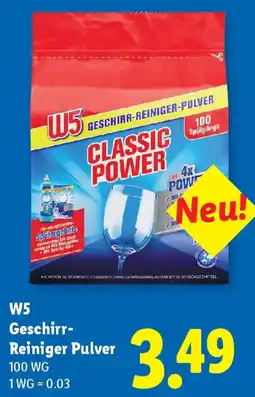 Lidl W5 Geschirr- Reiniger Pulver Angebot