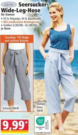 Norma Seersucker- Wide-Leg-Hose für Damen Angebot