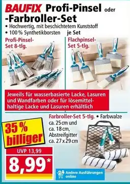 Norma Baufix profi-pinsel oder -farbroller-set Angebot
