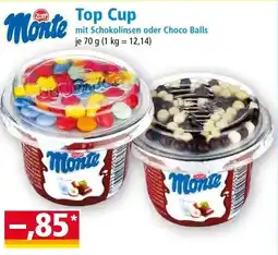 Norma Top Cup mit Schokolinsen oder Choco Balls Angebot