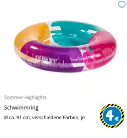 TEDi Schwimmring Angebot