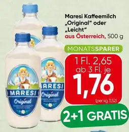 Spar Maresi Kaffeemilch Original oder Leicht Angebot