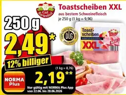 Norma Toastscheiben XXL aus bestem Schweinefleisch Angebot