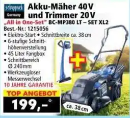 Norma Akku-Mäher 40V Germany und Trimmer 20V Angebot