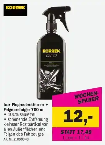 Irox Flugrostentferner + Felgenreiniger