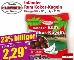 Norma Inländer Rum Kokos-Kugeln Angebot
