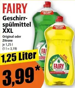 Norma FAIRY Geschirr- spülmittel XXL Angebot