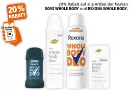 Müller Dove whole body und rexona whole body Angebot