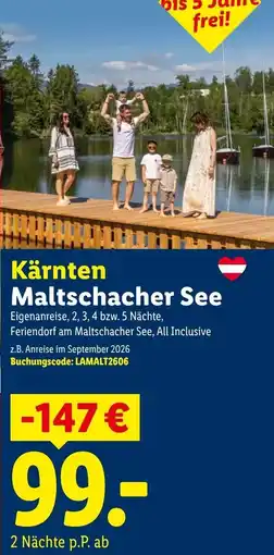 Lidl Reisen Kärnten Maltschacher See Angebot