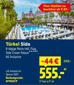 Lidl Reisen Türkei Side Angebot