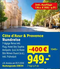 Lidl Reisen Côte d Azur & Provence Rundreise Angebot