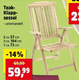 Thomas Philipps Teak Klapp sessel Angebot