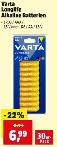 Thomas Philipps Varta longlife alkaline batterien Angebot