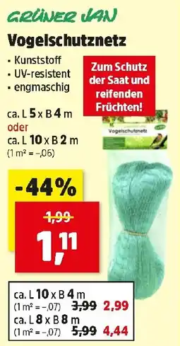 Thomas Philipps Grüner jan vogelschutznetz Angebot