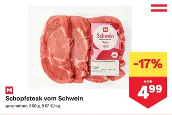 MPreis Schopfsteak vom Schwein Angebot