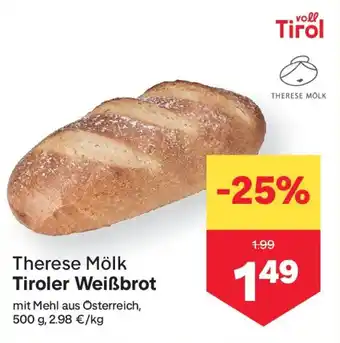 MPreis Therese Mölk Tiroler Weißbrot Angebot