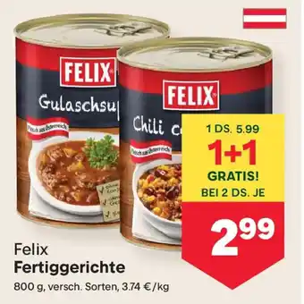 MPreis Felix Fertiggerichte Angebot