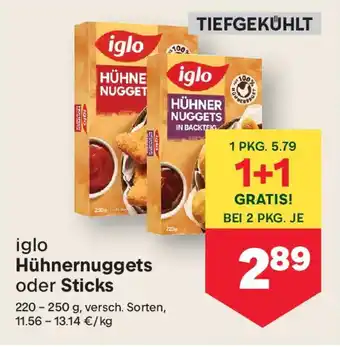 MPreis Iglo hühnernuggets oder sticks Angebot