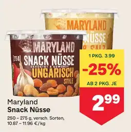 MPreis Maryland snack nüsse Angebot