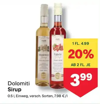 MPreis Dolomiti Sirup Angebot