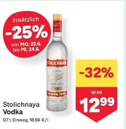MPreis Stolichnaya vodka Angebot