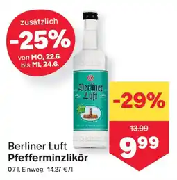 MPreis Berliner Luft Pfefferminzlikör Angebot