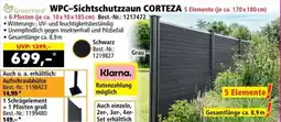 Norma Wpc-sichtschutzzaun corteza Angebot