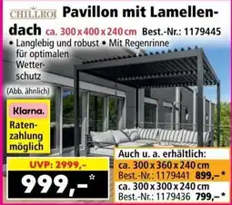 Norma Pavillon mit Lamellendach Angebot