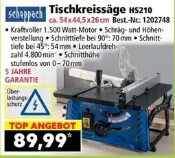 Norma Tischkreissäge HS210 Angebot