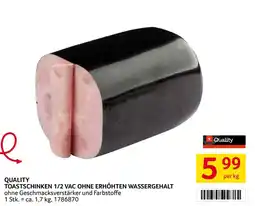 Transgourmet Quality toastschinken 1/2 vac ohne erhöhten wassergehalt Angebot