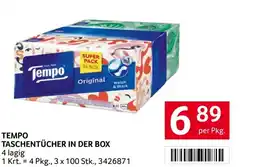 Transgourmet Tempo taschentücher in der box Angebot