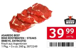 Transgourmet Asaredo beef rind rostbraten steaks ribeye, entrcote Angebot