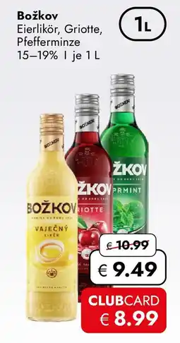 Travel FREE Božkov eierlikör, griotte, pfefferminze Angebot