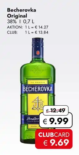 Travel FREE Becherovka original 38% Angebot