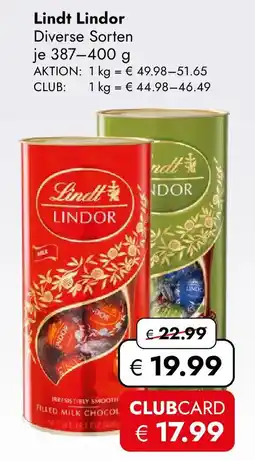 Travel FREE Lindt Lindor Angebot