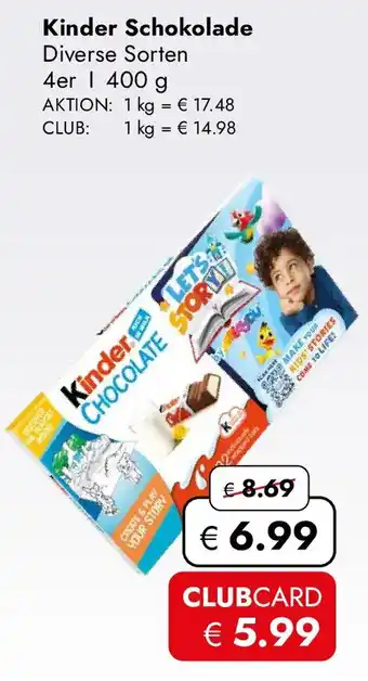 Travel FREE Kinder Schokolade Angebot