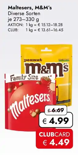 Travel FREE Maltesers, M&M's Angebot