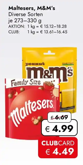 Travel FREE Maltesers, M&M's Angebot