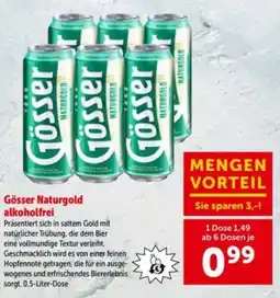 Interspar Gösser naturgold alkoholfrei Angebot