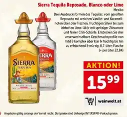 Interspar Sierra tequila reposado, blanco oder lime Angebot