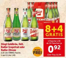 Interspar Stiegl goldbräu, hell, radler grapefruit oder radler zitrone Angebot